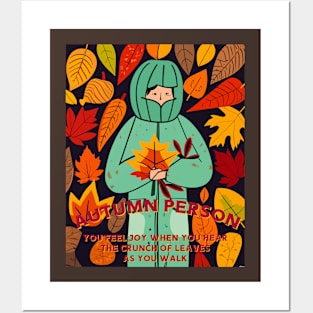 Autumn Person Posters and Art